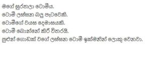 Sinhala essay writing picture